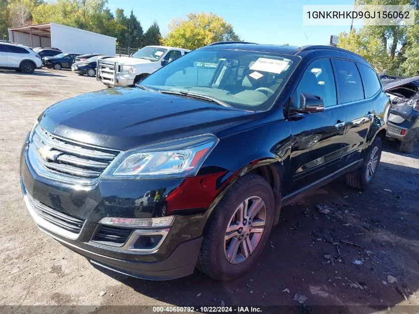 2016 Chevrolet Traverse 2Lt VIN: 1GNKRHKD9GJ156062 Lot: 40650792