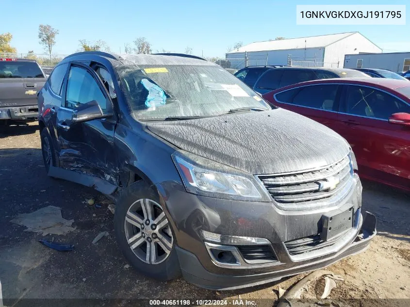 2016 Chevrolet Traverse 1Lt VIN: 1GNKVGKDXGJ191795 Lot: 40651198