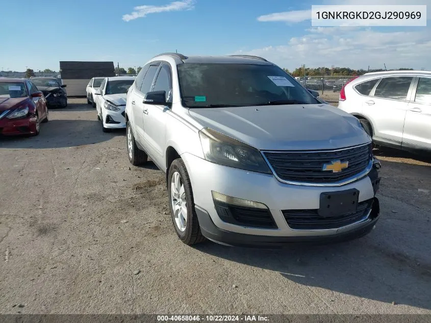 2016 Chevrolet Traverse 1Lt VIN: 1GNKRGKD2GJ290969 Lot: 40658046