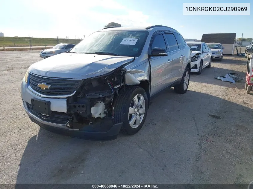 2016 Chevrolet Traverse 1Lt VIN: 1GNKRGKD2GJ290969 Lot: 40658046