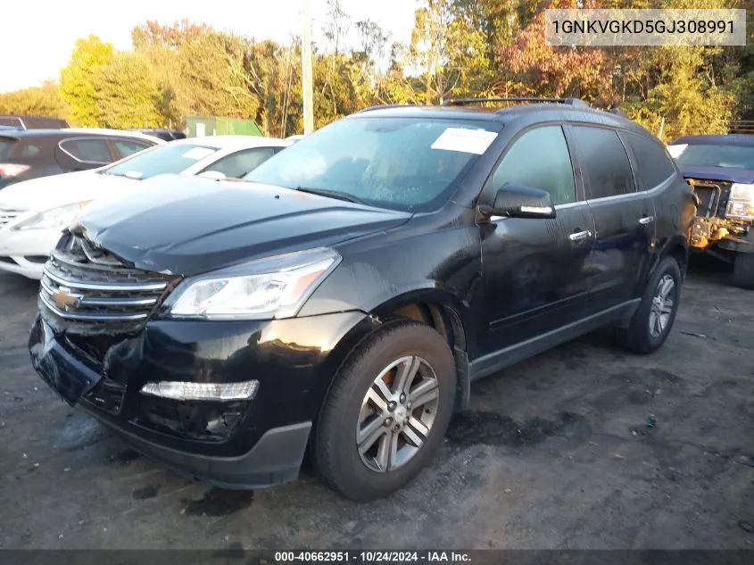 2016 Chevrolet Traverse 1Lt VIN: 1GNKVGKD5GJ308991 Lot: 40662951