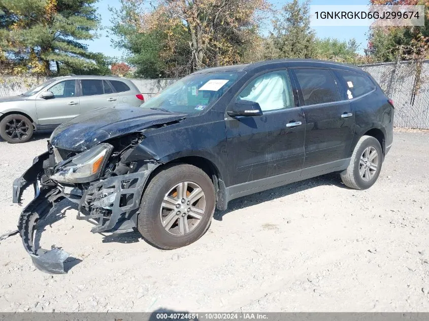 2016 Chevrolet Traverse 1Lt VIN: 1GNKRGKD6GJ299674 Lot: 40724651