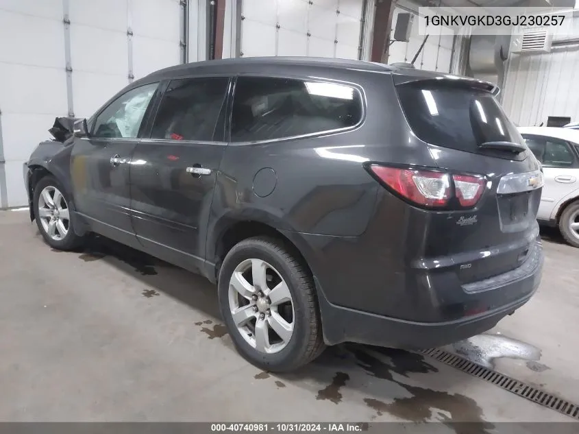 1GNKVGKD3GJ230257 2016 Chevrolet Traverse 1Lt