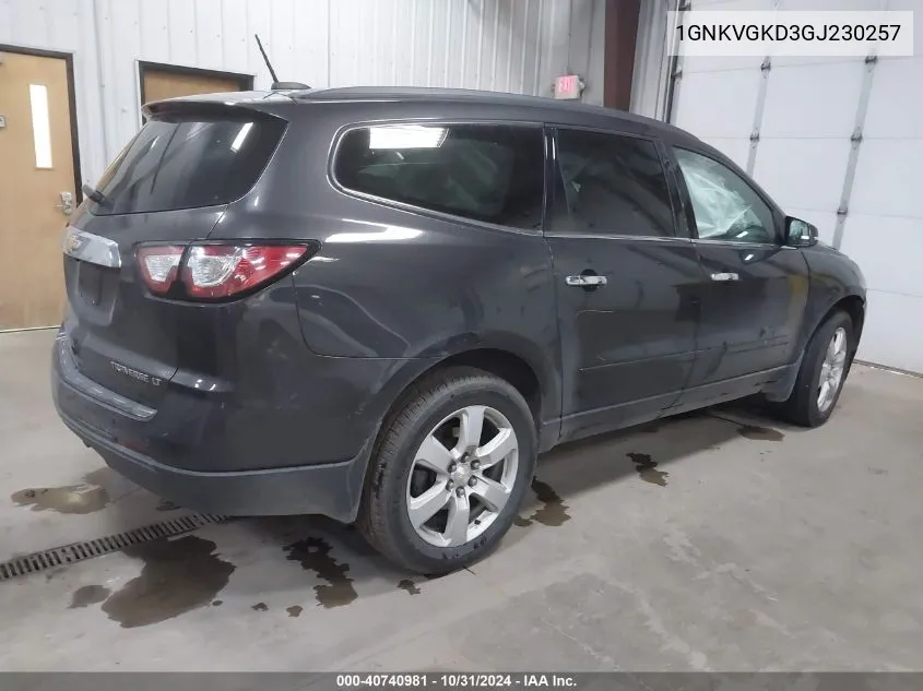 1GNKVGKD3GJ230257 2016 Chevrolet Traverse 1Lt