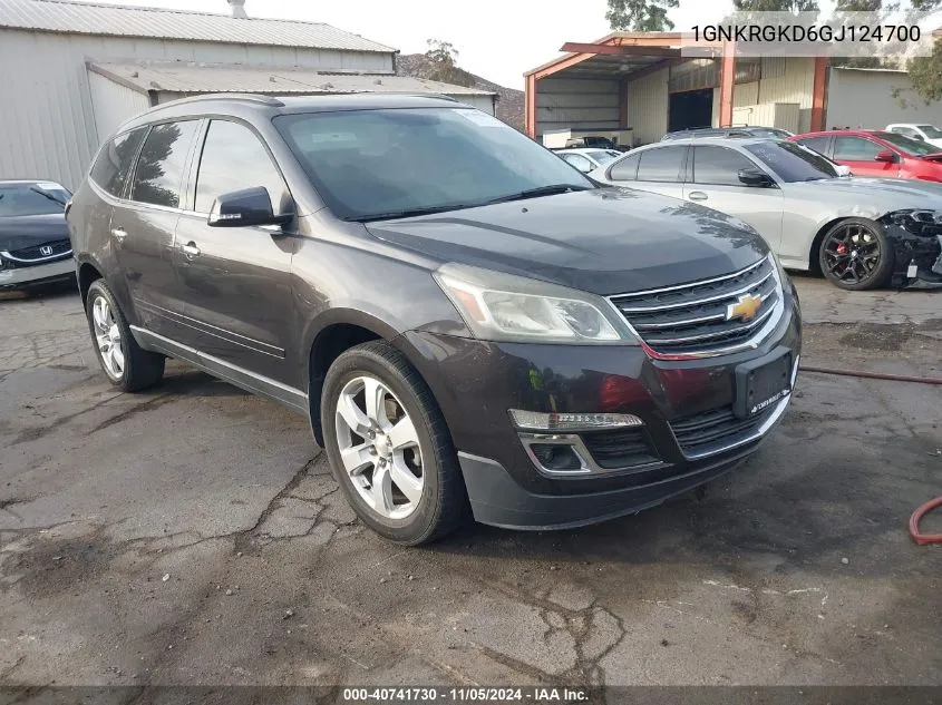 2016 Chevrolet Traverse 1Lt VIN: 1GNKRGKD6GJ124700 Lot: 40741730