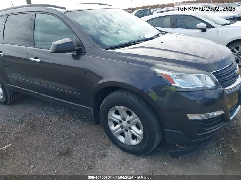 1GNKVFKD2GJ202525 2016 Chevrolet Traverse Ls