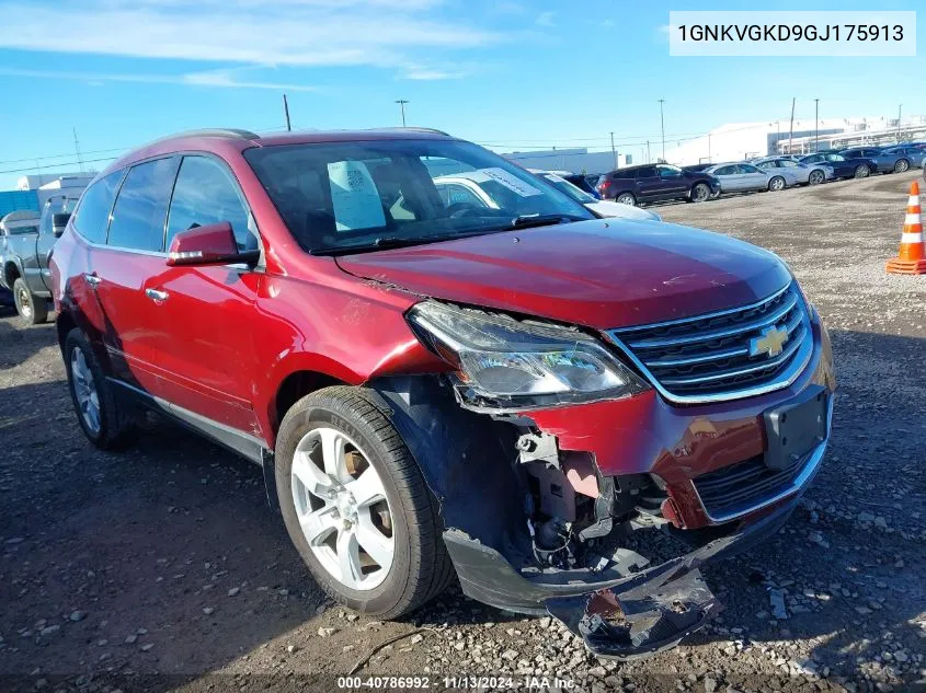 2016 Chevrolet Traverse 1Lt VIN: 1GNKVGKD9GJ175913 Lot: 40786992