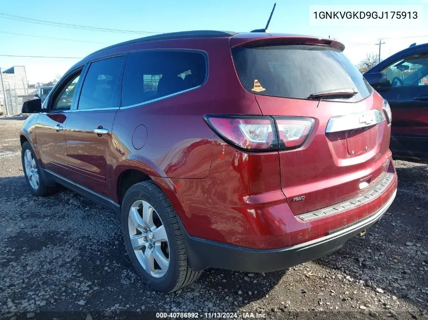 2016 Chevrolet Traverse 1Lt VIN: 1GNKVGKD9GJ175913 Lot: 40786992