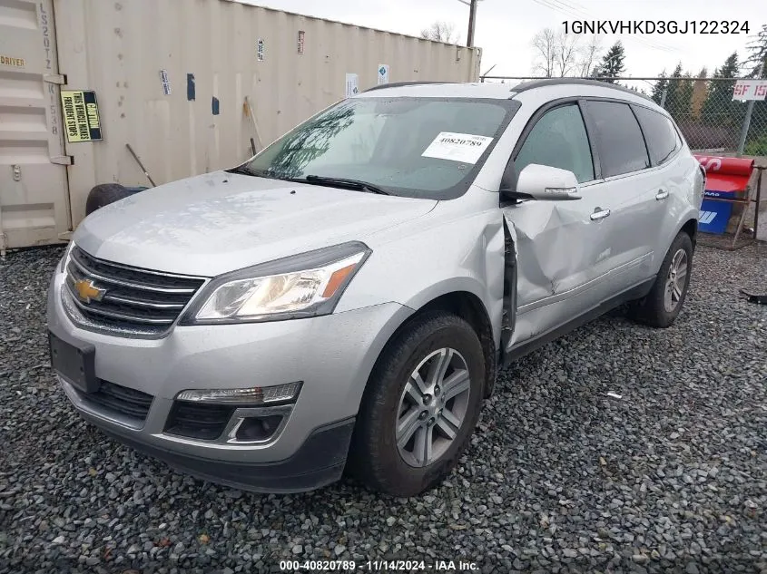 2016 Chevrolet Traverse 2Lt VIN: 1GNKVHKD3GJ122324 Lot: 40820789