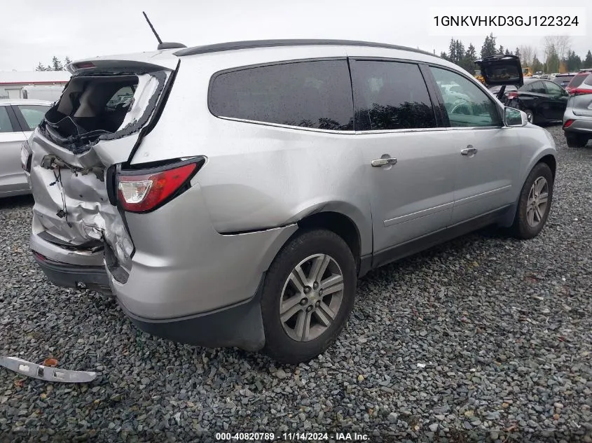 2016 Chevrolet Traverse 2Lt VIN: 1GNKVHKD3GJ122324 Lot: 40820789