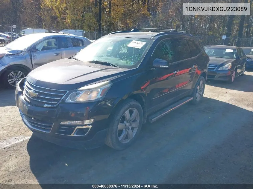 2016 Chevrolet Traverse Ltz VIN: 1GNKVJKDXGJ223089 Lot: 40830376