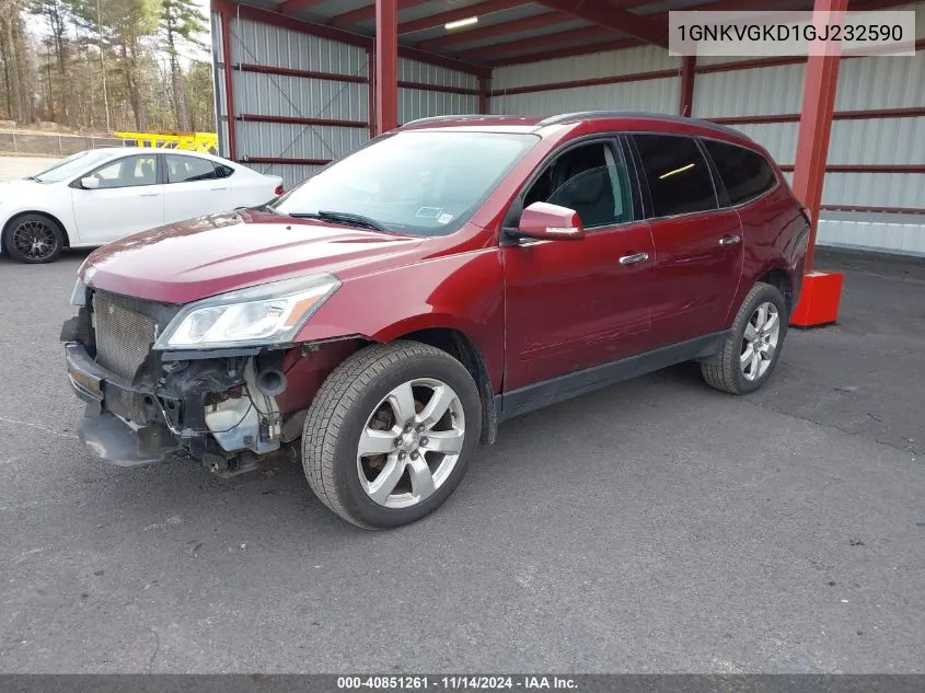 2016 Chevrolet Traverse 1Lt VIN: 1GNKVGKD1GJ232590 Lot: 40851261