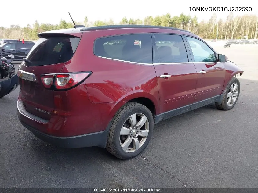 2016 Chevrolet Traverse 1Lt VIN: 1GNKVGKD1GJ232590 Lot: 40851261