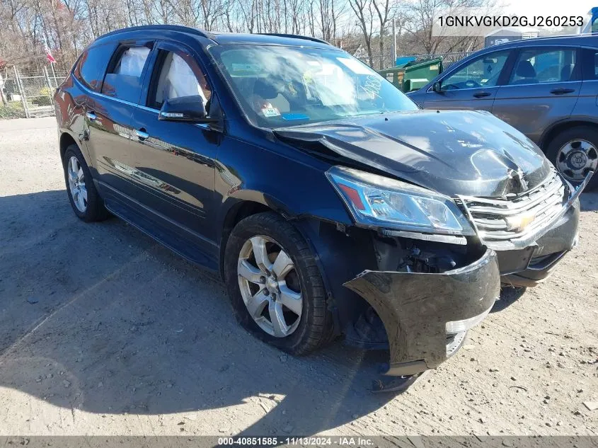 2016 Chevrolet Traverse 1Lt VIN: 1GNKVGKD2GJ260253 Lot: 40851585