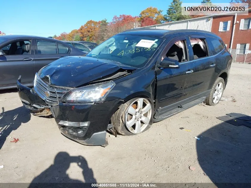 2016 Chevrolet Traverse 1Lt VIN: 1GNKVGKD2GJ260253 Lot: 40851585