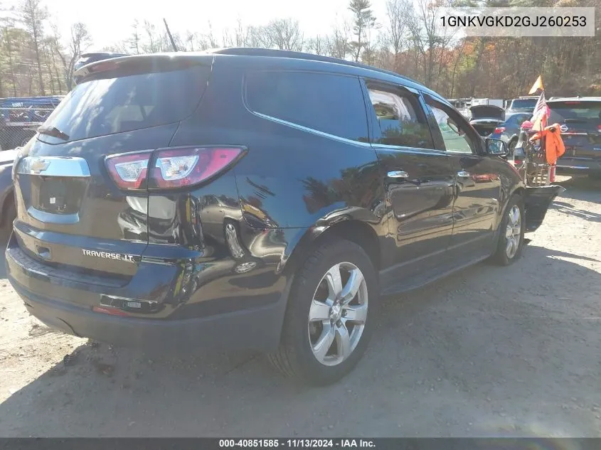 2016 Chevrolet Traverse 1Lt VIN: 1GNKVGKD2GJ260253 Lot: 40851585