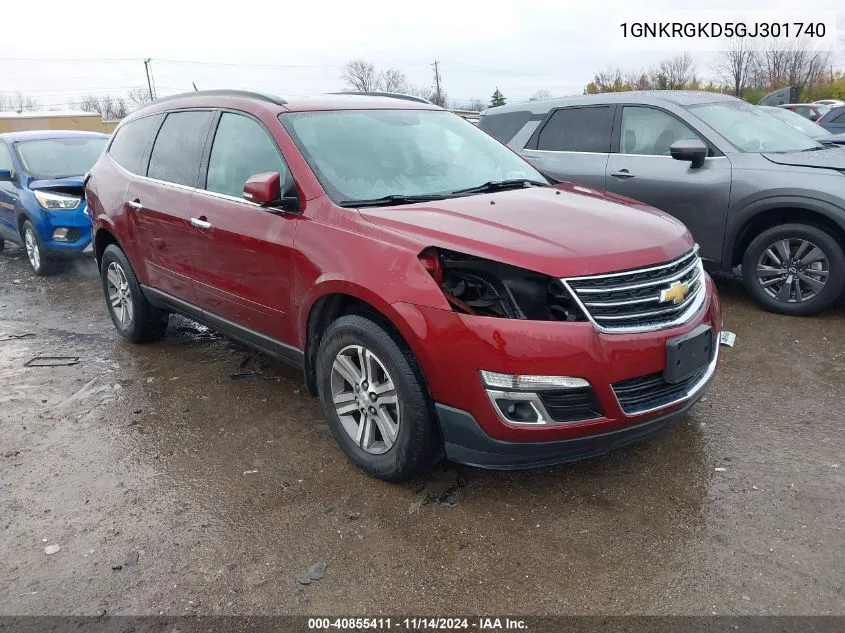 2016 Chevrolet Traverse 1Lt VIN: 1GNKRGKD5GJ301740 Lot: 40855411