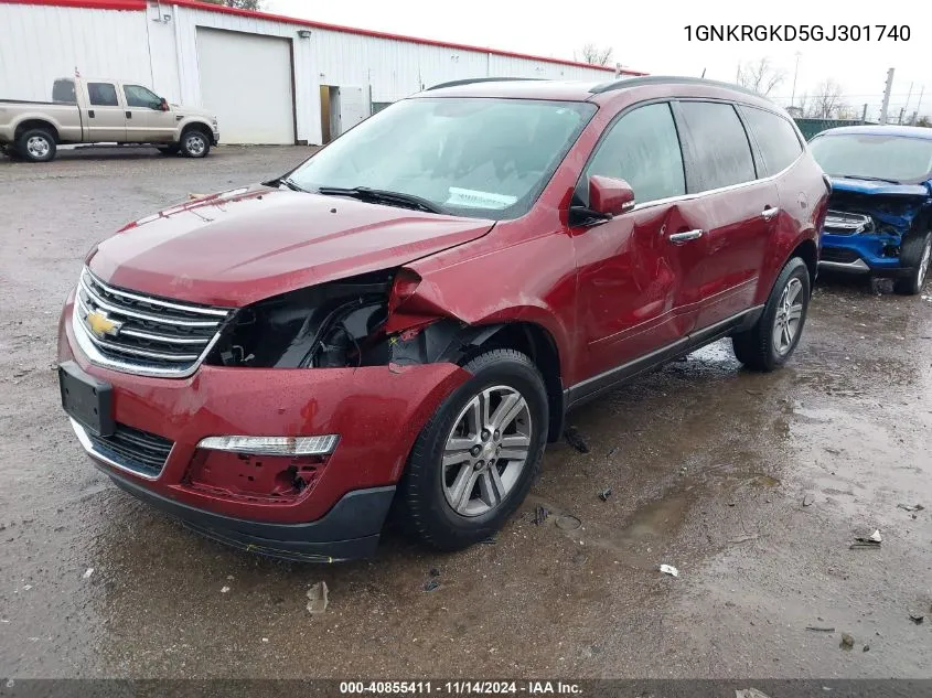 2016 Chevrolet Traverse 1Lt VIN: 1GNKRGKD5GJ301740 Lot: 40855411