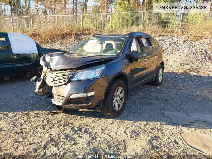 2016 Chevrolet Traverse Ls VIN: 1GNKVFED2GJ235438 Lot: 40857466