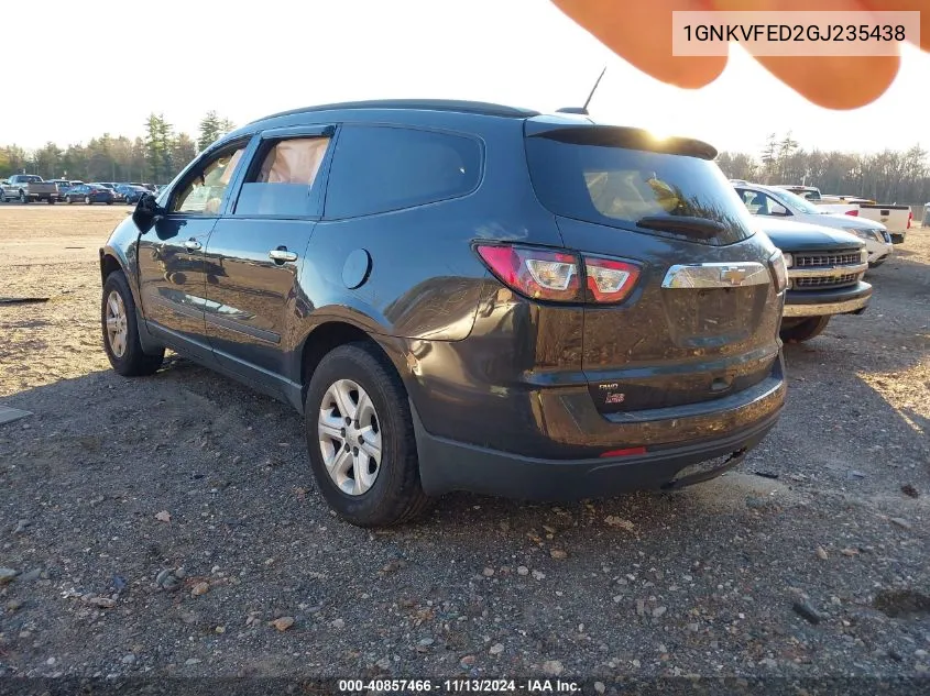 2016 Chevrolet Traverse Ls VIN: 1GNKVFED2GJ235438 Lot: 40857466