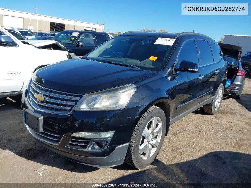 2016 Chevrolet Traverse Ltz VIN: 1GNKRJKD6GJ282774 Lot: 40872967