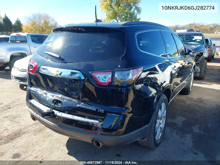 2016 Chevrolet Traverse Ltz VIN: 1GNKRJKD6GJ282774 Lot: 40872967