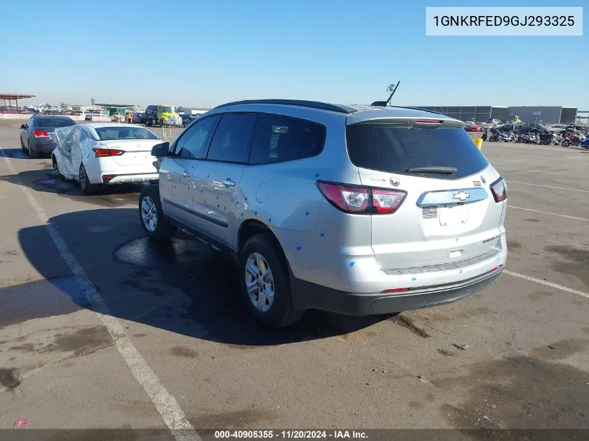 2016 Chevrolet Traverse Ls VIN: 1GNKRFED9GJ293325 Lot: 40905355