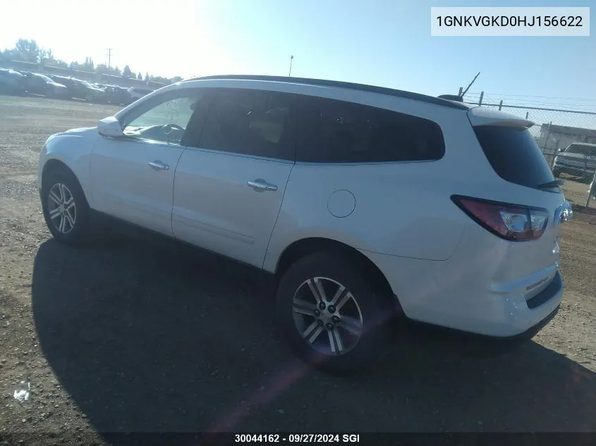 1GNKVGKD0HJ156622 2017 Chevrolet Traverse Lt