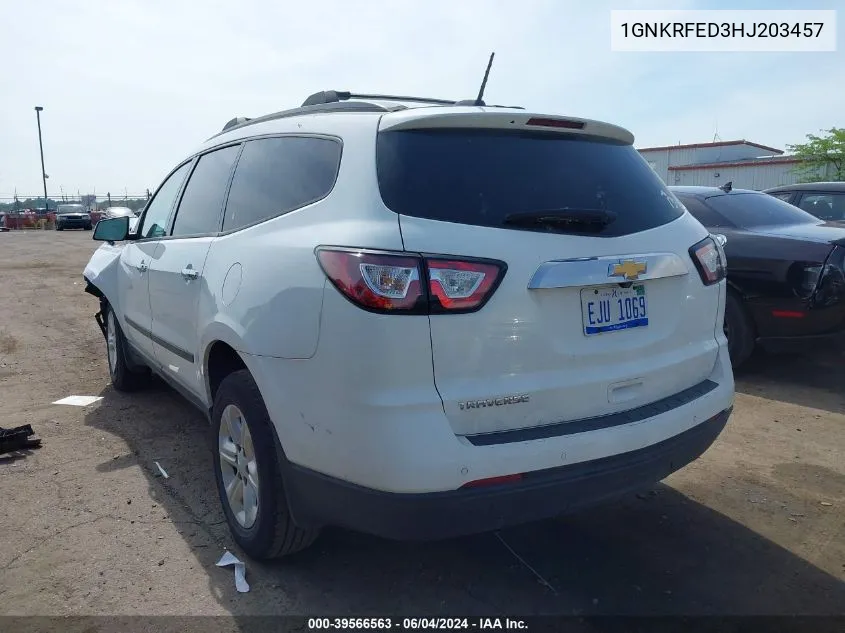 2017 Chevrolet Traverse Ls VIN: 1GNKRFED3HJ203457 Lot: 39566563