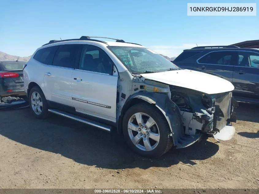 2017 Chevrolet Traverse 1Lt VIN: 1GNKRGKD9HJ286919 Lot: 39602528