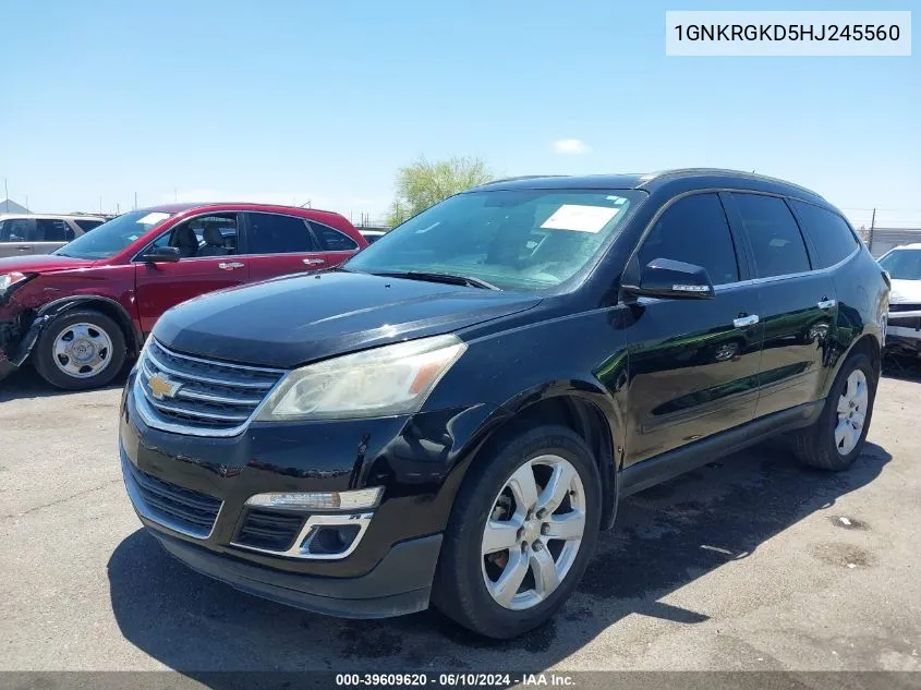 2017 Chevrolet Traverse 1Lt VIN: 1GNKRGKD5HJ245560 Lot: 39609620