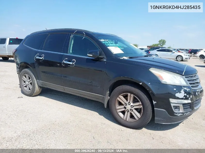 2017 Chevrolet Traverse 1Lt VIN: 1GNKRGKD4HJ285435 Lot: 39626240