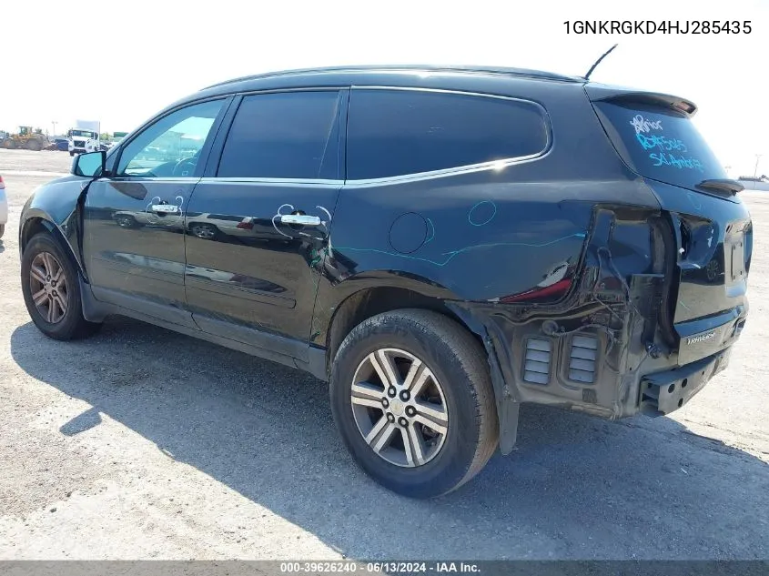 1GNKRGKD4HJ285435 2017 Chevrolet Traverse 1Lt