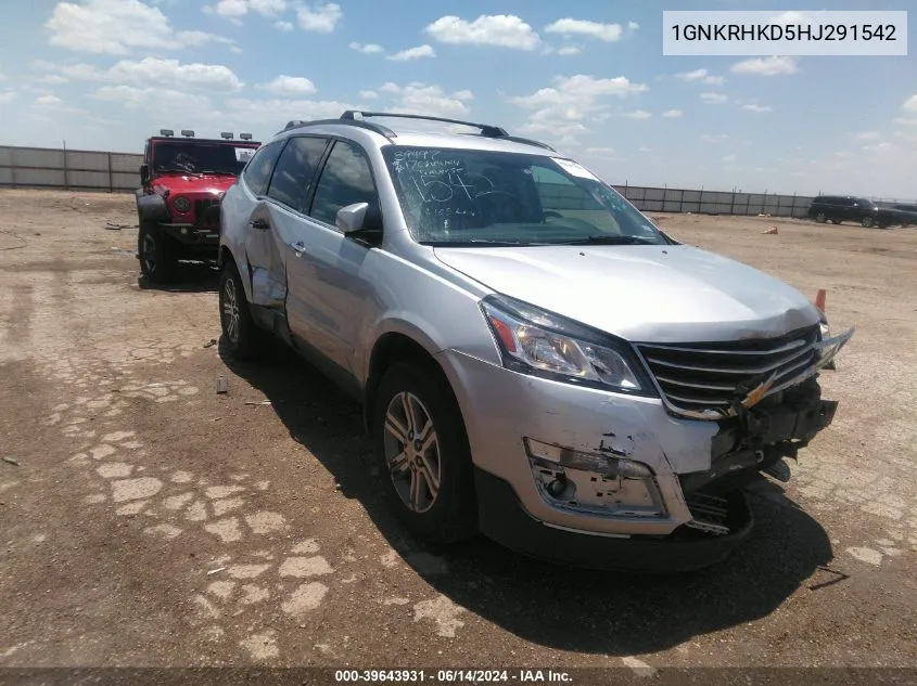 2017 Chevrolet Traverse 2Lt VIN: 1GNKRHKD5HJ291542 Lot: 39643931