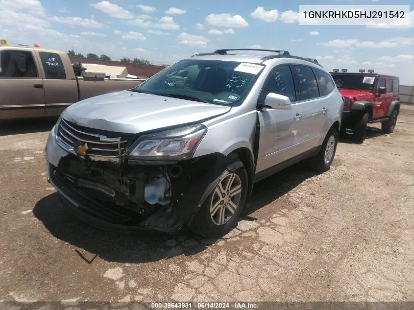 2017 Chevrolet Traverse 2Lt VIN: 1GNKRHKD5HJ291542 Lot: 39643931