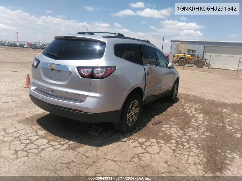 2017 Chevrolet Traverse 2Lt VIN: 1GNKRHKD5HJ291542 Lot: 39643931