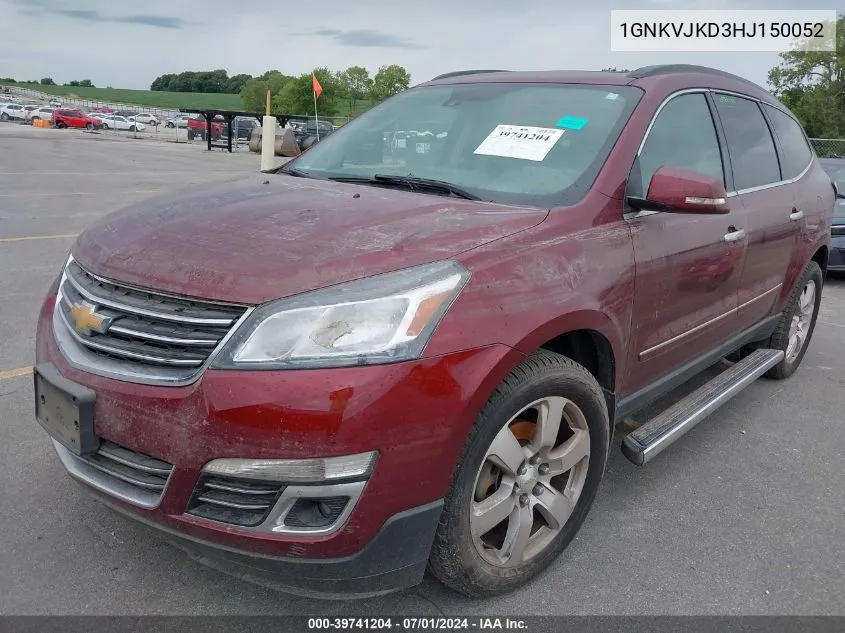 2017 Chevrolet Traverse Premier VIN: 1GNKVJKD3HJ150052 Lot: 39741204