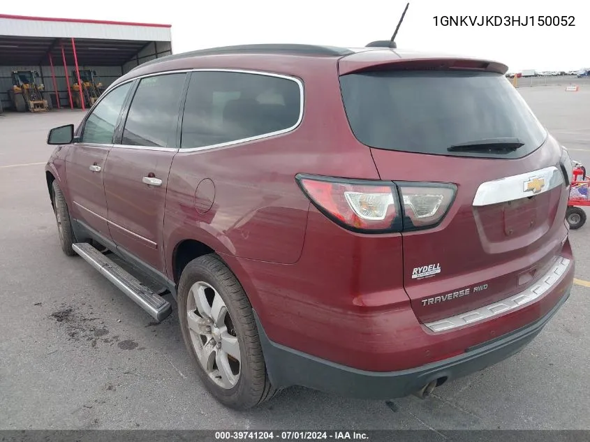 1GNKVJKD3HJ150052 2017 Chevrolet Traverse Premier