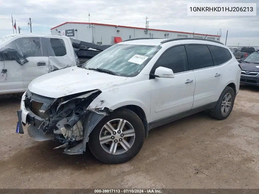 1GNKRHKD1HJ206213 2017 Chevrolet Traverse 2Lt