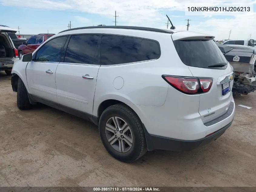 1GNKRHKD1HJ206213 2017 Chevrolet Traverse 2Lt