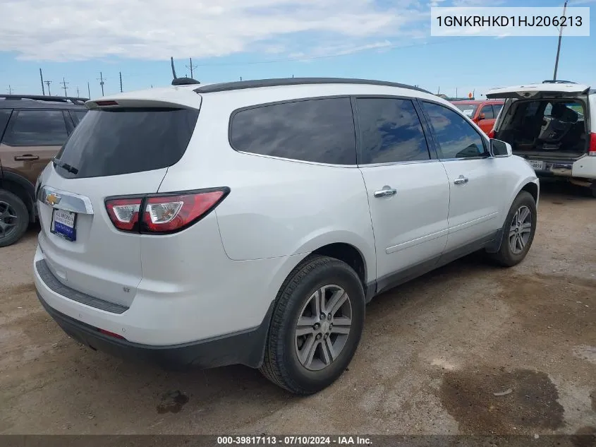 1GNKRHKD1HJ206213 2017 Chevrolet Traverse 2Lt