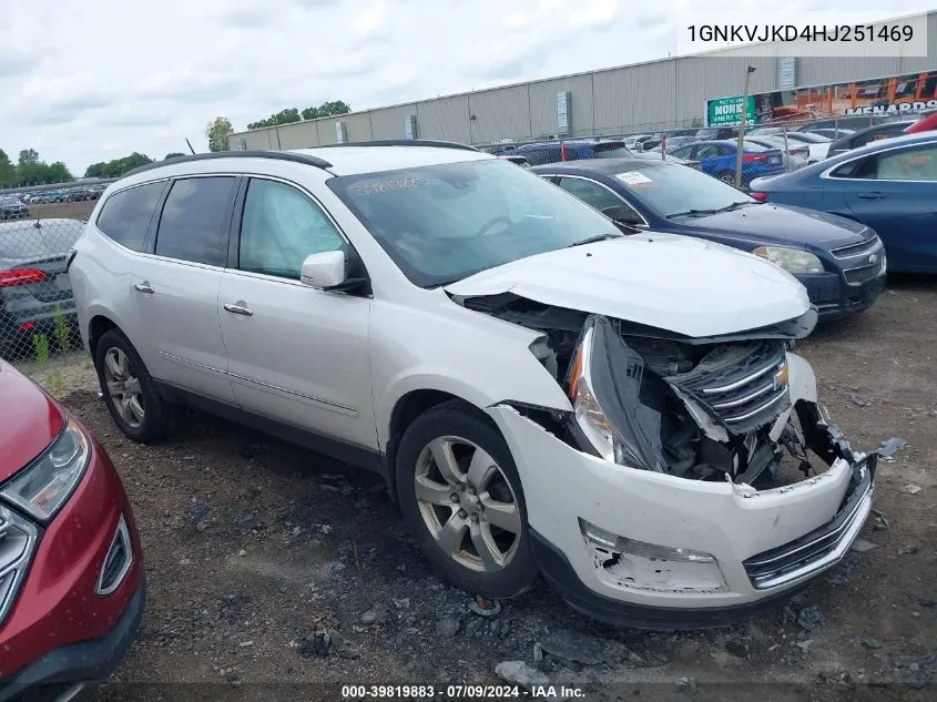 2017 Chevrolet Traverse Premier VIN: 1GNKVJKD4HJ251469 Lot: 39819883