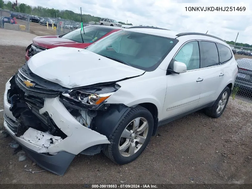 2017 Chevrolet Traverse Premier VIN: 1GNKVJKD4HJ251469 Lot: 39819883