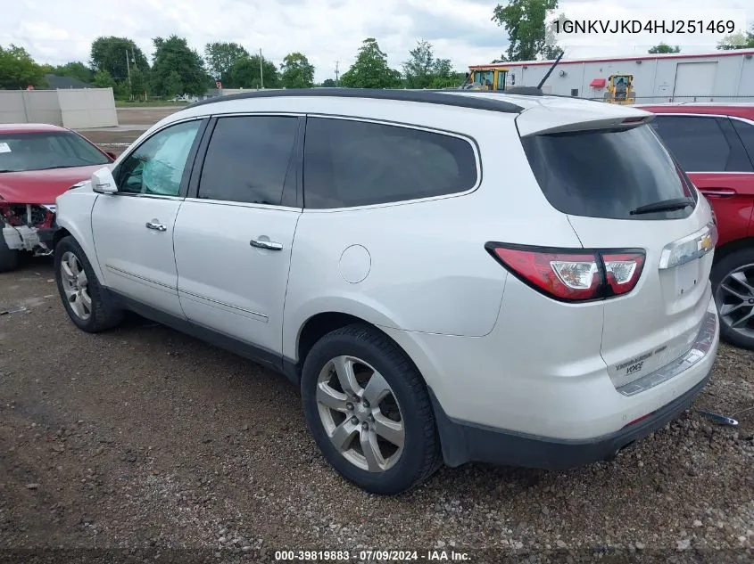 2017 Chevrolet Traverse Premier VIN: 1GNKVJKD4HJ251469 Lot: 39819883