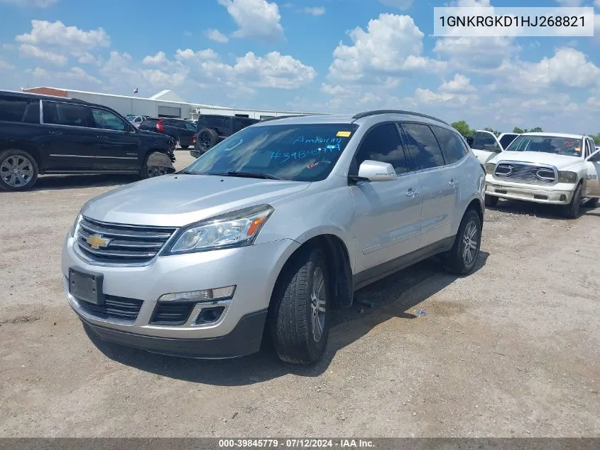 2017 Chevrolet Traverse 1Lt VIN: 1GNKRGKD1HJ268821 Lot: 39845779