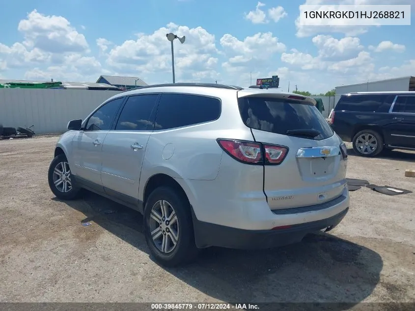 2017 Chevrolet Traverse 1Lt VIN: 1GNKRGKD1HJ268821 Lot: 39845779