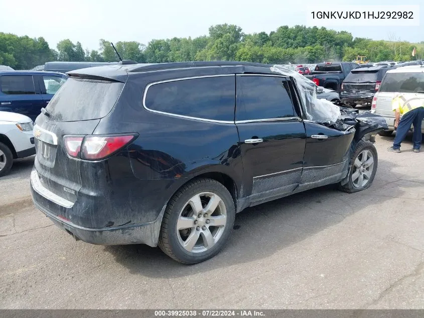 2017 Chevrolet Traverse Premier VIN: 1GNKVJKD1HJ292982 Lot: 39925038