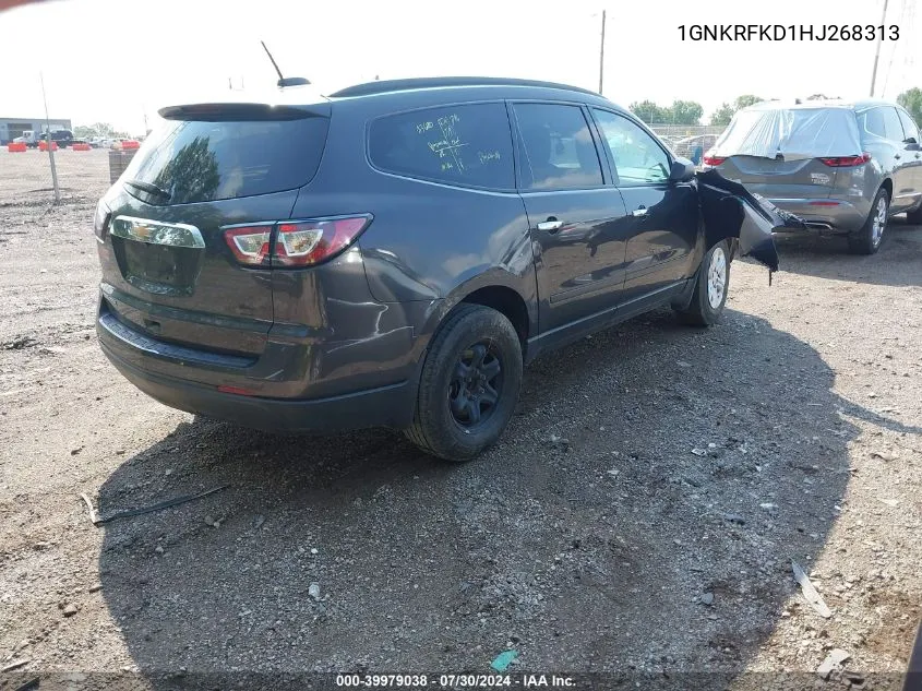 2017 Chevrolet Traverse Ls VIN: 1GNKRFKD1HJ268313 Lot: 39979038