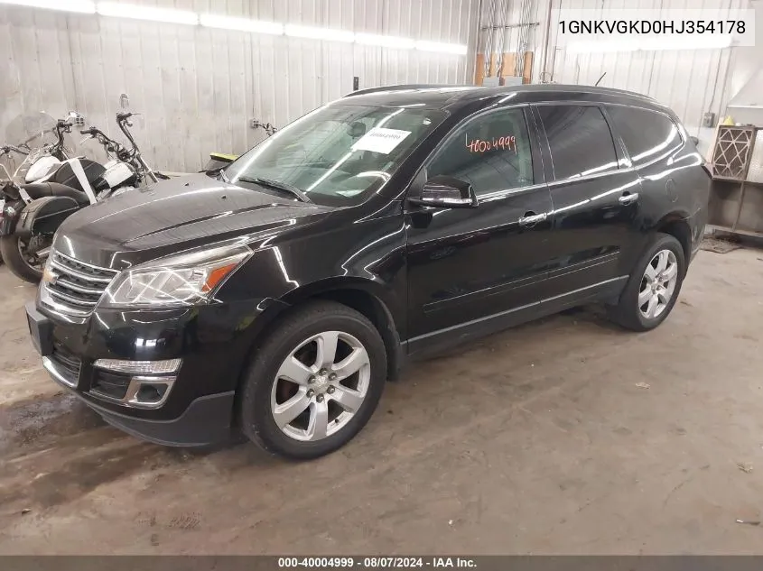 2017 Chevrolet Traverse 1Lt VIN: 1GNKVGKD0HJ354178 Lot: 40004999