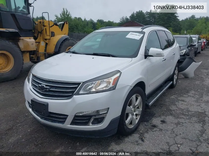 2017 Chevrolet Traverse Premier VIN: 1GNKVJKD4HJ338403 Lot: 40018642